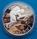 American  Silver  Dollar  1944 / 1995    Coloured. D - Day, Zilver, Ophalen of Verzenden, Losse munt, Noord-Amerika