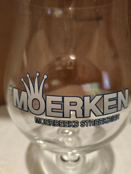 T'Moerken Moerbeeks Streekbier glas, Collections, Verres & Petits Verres, Comme neuf, Verre à bière, Enlèvement ou Envoi