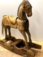 Massief houten schommel paard, Antiek en Kunst, Kunst | Beelden en Houtsnijwerken, Ophalen