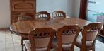 tafel met stoelen, Huis en Inrichting, Ophalen, Eikenhout, 50 tot 100 cm, Zo goed als nieuw