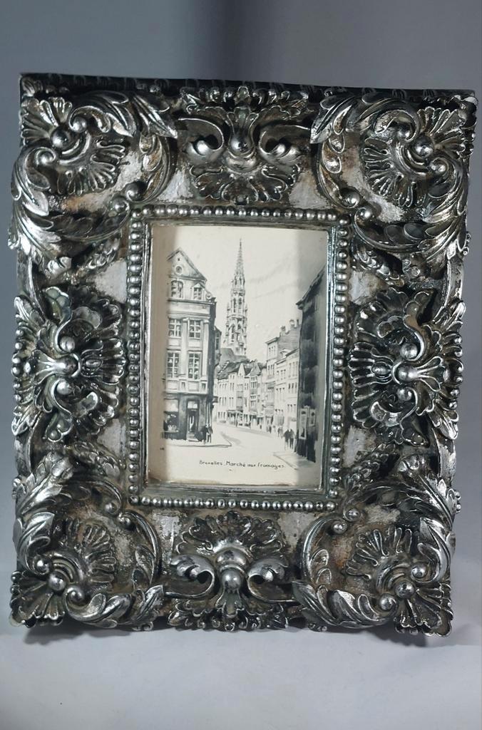 Kader Barok Rococo stijl met wenskaart 1952 Brussel, Audio, Tv en Foto, Fotografie | Fotolijsten, Zo goed als nieuw, Ophalen of Verzenden