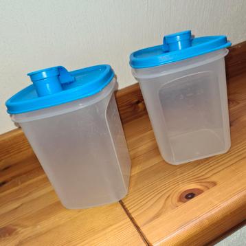 Opbergbox, bewaarbus 2x Tupperware 1L.