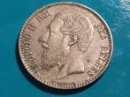 België 1 frank zilver Leopold II 1866 FR, Zilver, Ophalen of Verzenden, Losse munt, Zilver