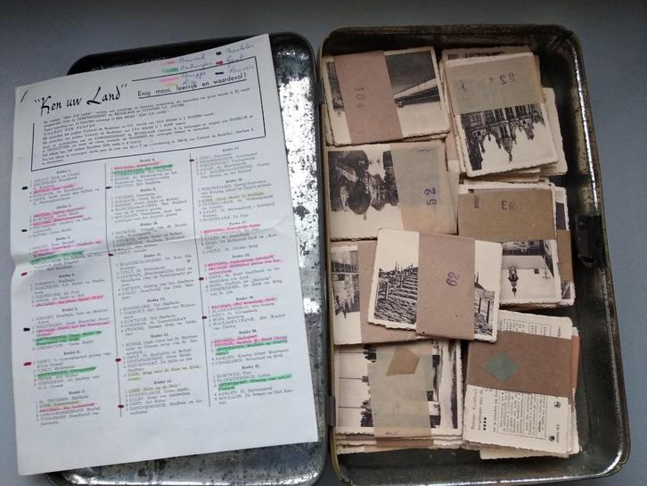 Prentkaartjes "Ken uw Land" van de Beukelaar & postkaarten., Verzamelen, Foto's en Prenten, Gebruikt, Prent, Gebouw, 1940 tot 1960