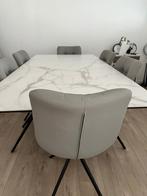 Table + chaises, Maison & Meubles, Enlèvement, Comme neuf, Marbre, 4 à 6 chaises