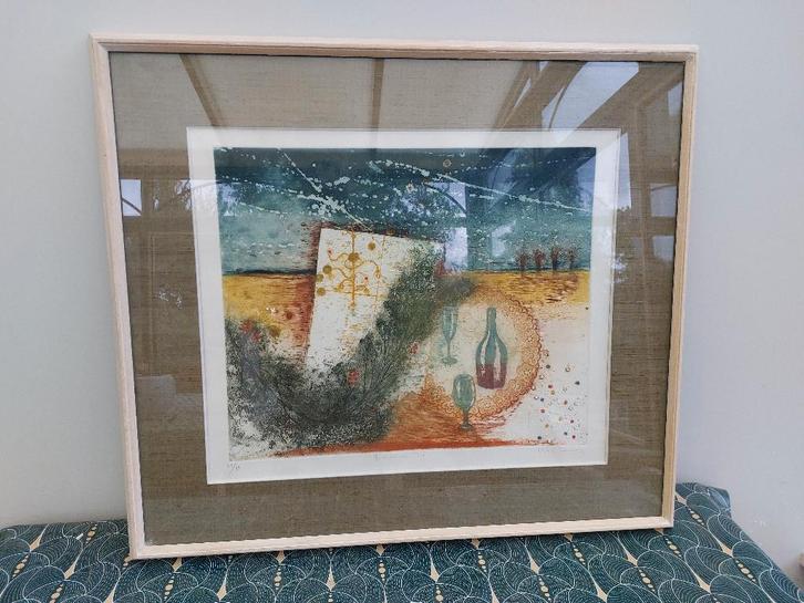 René Carcan gravure originale, Antiek en Kunst, Kunst | Etsen en Gravures, Ophalen