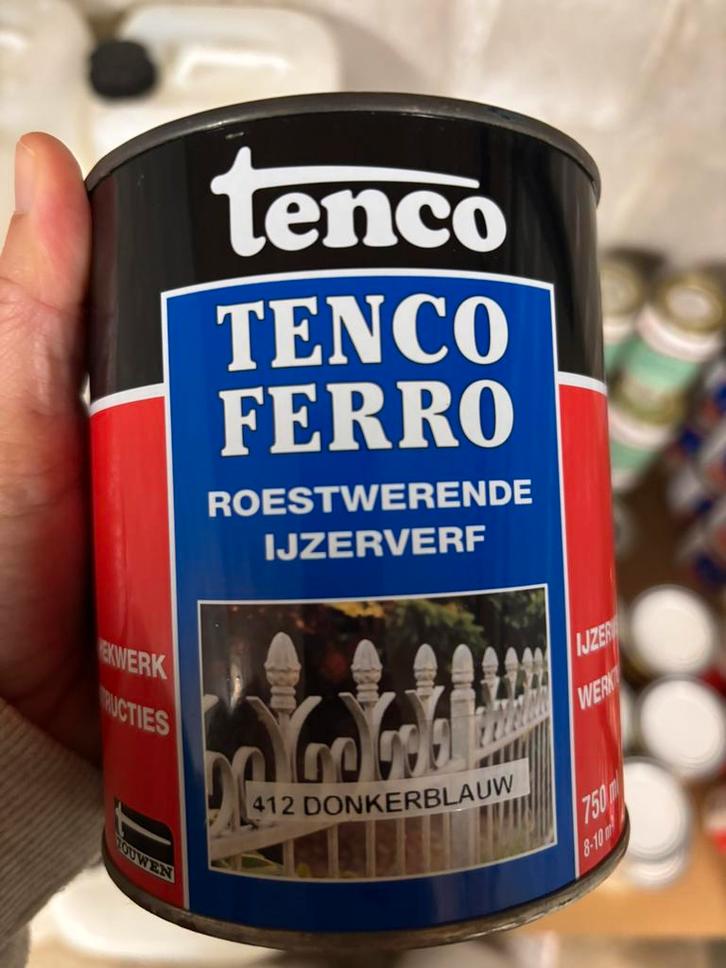 Tenco roestwerende donkerblauwe lak 0,75liter, Hobby en Vrije tijd, Schilderen, Nieuw, Ophalen of Verzenden