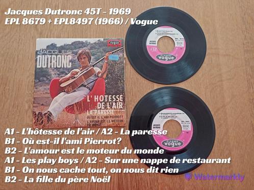 Jacques Dutronc L'hotesse de l'air / Les play boys 45T- 1969, CD & DVD, Vinyles Singles, Utilisé, EP, 7 pouces, Enlèvement ou Envoi
