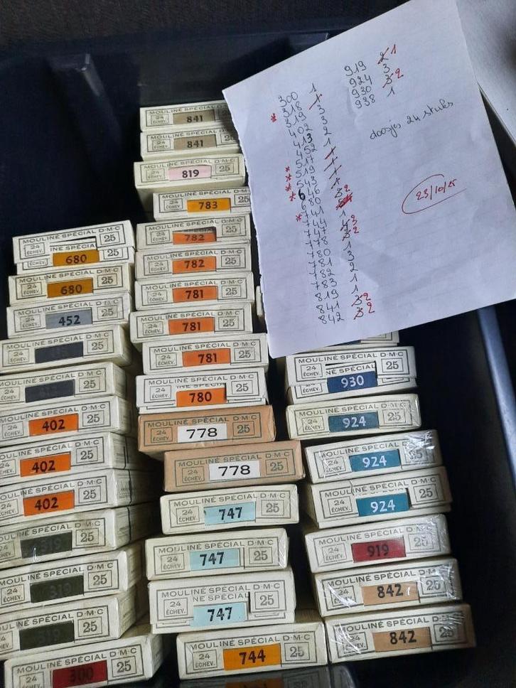 Borduurgarens DMC - Zwarte labels, Hobby en Vrije tijd, Borduren en Borduurmachines, Nieuw, Borduurgaren of Zijde, Handborduren