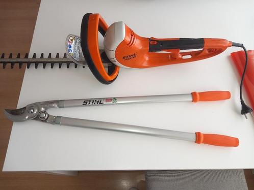 Heggenschaar Stihl HSE61 + snoeischaar Stihl, Tuin en Terras, Heggenscharen, Ophalen