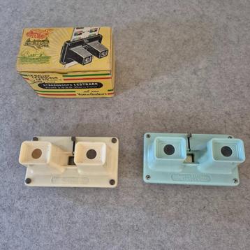 Stereoscoop Lestrade zonder kaarten, blauw en wit beschikbaar voor biedingen