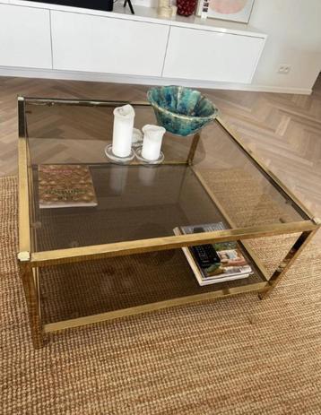 Vintage salontafel messing beschikbaar voor biedingen