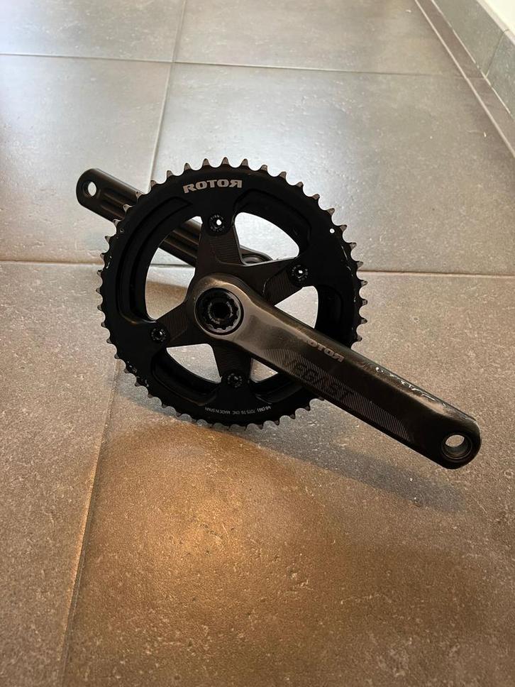 Rotor Vegast crankstel 172,5mm - 46/39T - met Cema lagers, Fietsen en Brommers, Fietsonderdelen, Gebruikt, Racefiets, Crankstel of Pedalen