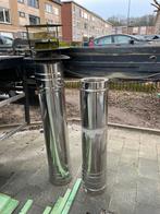 Dubbelwandige inox kachelschouw + 3-4m buis, Huis en Inrichting, Kachels, Ophalen, Gebruikt