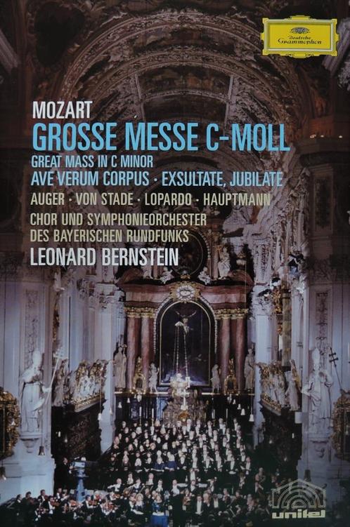 Grosse Messe / Mozart - SBR/ Bernstein - Deutsche Grammophon, Cd's en Dvd's, Dvd's | Muziek en Concerten, Zo goed als nieuw, Muziek en Concerten