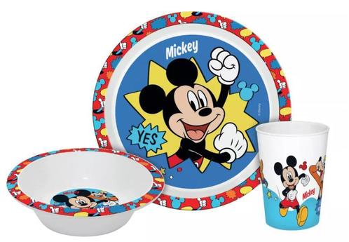 Mickey Mouse Kinderservies met Beker - Magnetron, Enfants & Bébés, Aliments pour bébé & Accessoires, Neuf, Autres types, Enlèvement ou Envoi