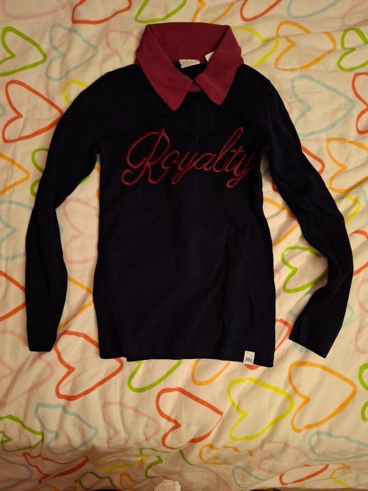 zwart truitje 'Royalty' Nik&Nik maat 140, Kinderen en Baby's, Kinderkleding | Maat 140, Zo goed als nieuw, Meisje, Trui of Vest