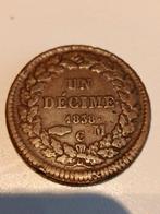 Un décime . Oude munt., Enlèvement