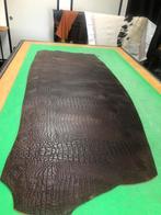 Donker bruin Krokodil print Tuigleer 3,5 mm dik, Brun, Enlèvement ou Envoi