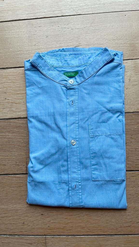 Hemd Benetton 13-14 jaar, Kinderen en Baby's, Kinderkleding | Maat 164, Zo goed als nieuw, Jongen, Overhemd of Blouse, Ophalen of Verzenden