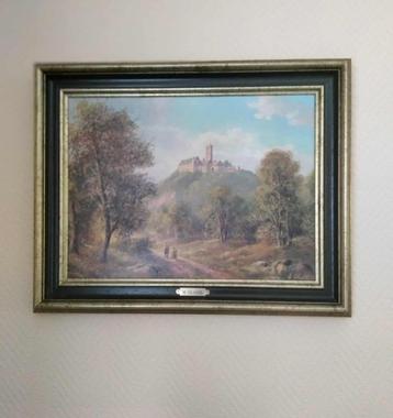 Schilderij H. Glassl  - Wartburg in het morgenlicht beschikbaar voor biedingen