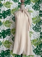 prachtig beige zomerkleedje kleedje - S, Verzenden, Beige, Zo goed als nieuw, Maat 36 (S)