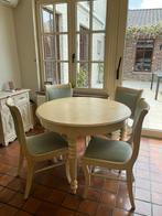 Table & 4 chaises tissus provençal, Maison & Meubles, Quatre, Enlèvement, Tissus, Utilisé