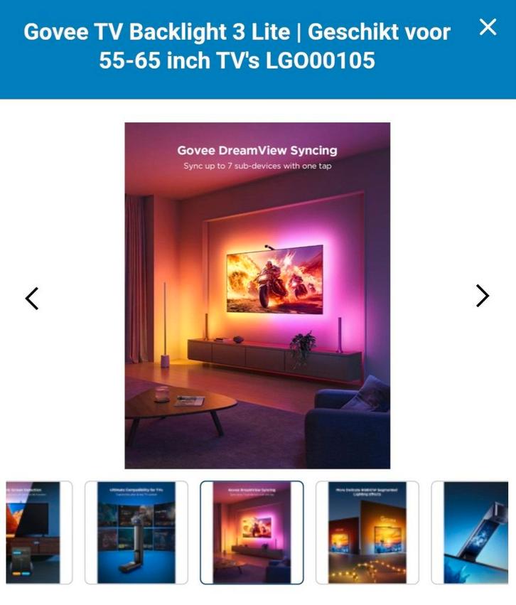Govee tv backlight 3 lite, Electroménager, Électroménager & Équipement Autre, Enlèvement
