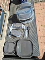 Te koop nieuw plastic servies voor 4 personen, Caravans en Kamperen, Ophalen, Nieuw