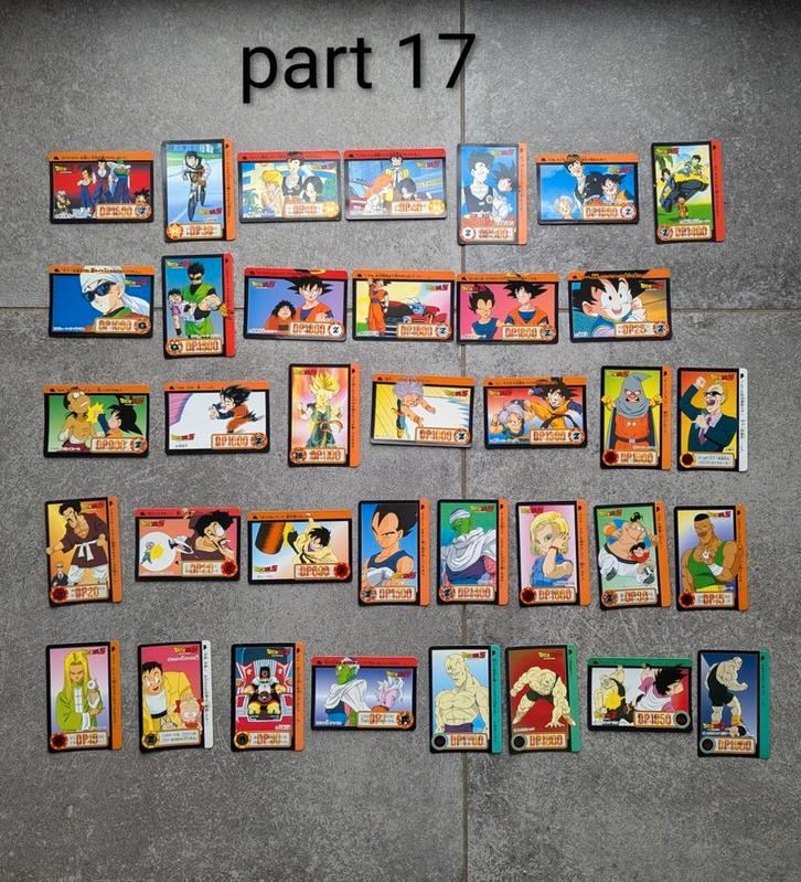Dragon Ball Carddass Hondaanse kaarten deel 17 compleet reg, Verzamelen, Complete verzamelingen en Collecties, Ophalen of Verzenden