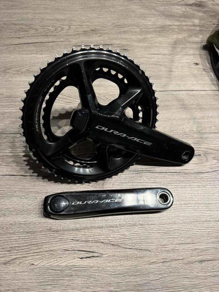 Dura ace dubbelzijdige powermeter 170mm 54/40, Fietsen en Brommers, Fietsonderdelen, Gebruikt, Racefiets, Crankstel of Pedalen
