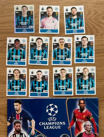 Champions league 2024/2025 Alle 11 stickers FC Brugge beschikbaar voor biedingen