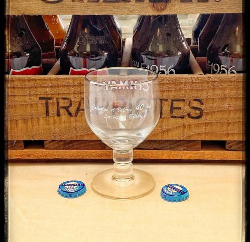 Galopin Chimay 18cl Catherine en Valerie 40 jaar, Verzamelen, Glas en Drinkglazen, Nieuw, Bierglas, Ophalen of Verzenden