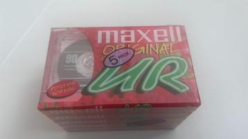 Maxell UR 90 cassettes 5 pack, nieuw sealed beschikbaar voor biedingen