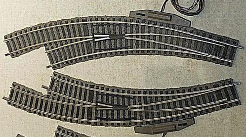 Fleischmann Profi HO 6143 paar gebogen schakelaars met elekt, Hobby en Vrije tijd, Modeltreinen | H0, Gebruikt, Rails, Fleischmann