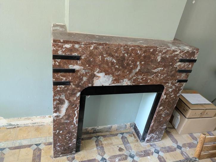Marmeren schouw/ haard, Huis en Inrichting, Haarden, Gebruikt, Overige soorten, Ophalen