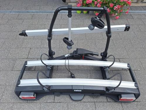 Thule Velospace 918 voor 2 elektrische fietsen + oprijgoot, Auto diversen, Fietsendragers, Gebruikt, Trekhaakdrager, 2 fietsen