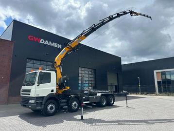 DAF CF 340 8x4 Haaksysteem / Effer 370+Jib,winch, Achat, Boîte manuelle, DAF, 340 ch
