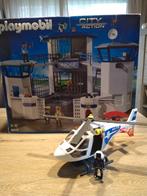 Ensemble Police Playmobil + Hélicoptère et accessoires......, Ophalen, Zo goed als nieuw