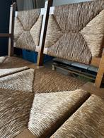 Brutalist vintage 3 zits zetel, Ophalen, Riet of Rotan, Gebruikt, Vintage rieten zitting