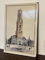 Plaque émaillée beffroi Bruges Emaillerie Belge Barclay Kohl, Enlèvement