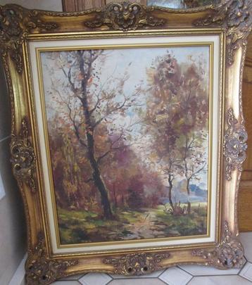 schilderij 'herfst in het bos' Jean Jaques  Foulon 1923-1980 beschikbaar voor biedingen