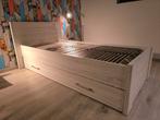 Éénpersoonsbed met bedlade. 90x180cm. Grijs., Kinderen en Baby's, Kinderkamer | Bedden, Ophalen, Gebruikt