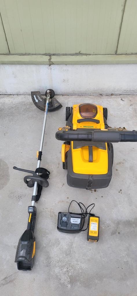 stiga grasmaaier +trimmer, Tuin en Terras, Bosmaaiers, Gebruikt, Accu, Ophalen