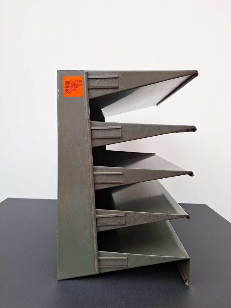 Porte-documents industriel vintage en métal (pompiers), Enlèvement ou Envoi