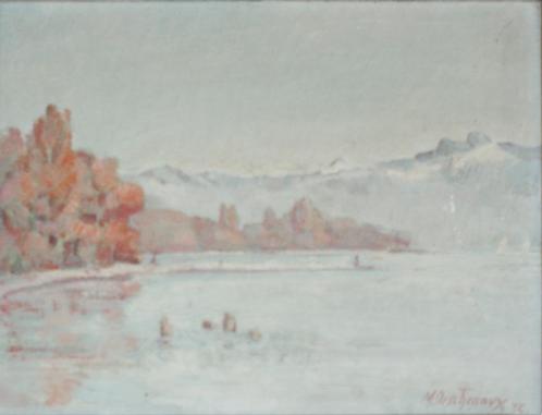 Marcel Deschenaux (1910-1990): Landschap 1936 (43 x 38 cm), Antiek en Kunst, Kunst | Schilderijen | Klassiek, Ophalen of Verzenden
