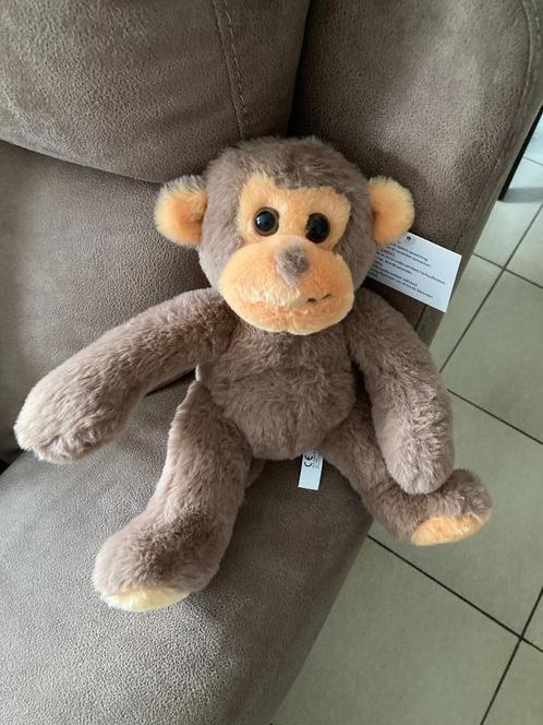 Thermische Knuffel Monkey ( aap ) - Kersenpitkussen - Nieuw, Enfants & Bébés, Jouets | Peluches, Neuf, Enlèvement ou Envoi