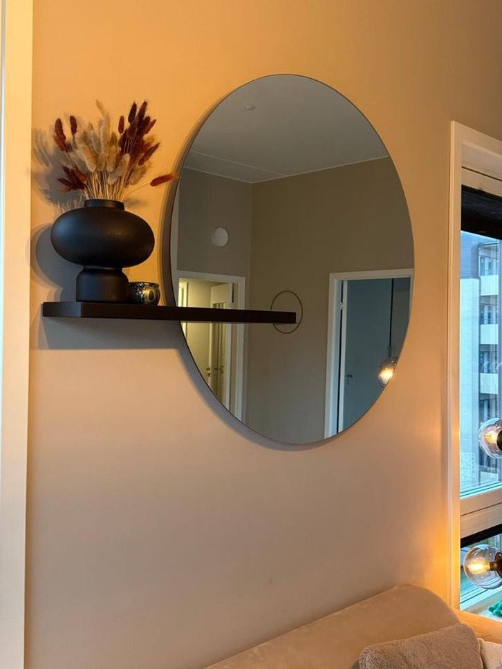 Bolia ronde zwarte spiegel 75 cm diameter nieuw, Maison & Meubles, Accessoires pour la Maison | Miroirs, Neuf, 50 à 75 cm, Moins de 100 cm