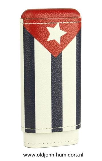 ADORINI  SIGARENKOKER - ECHT LEER - CUBAANSE VLAG    sk04cb beschikbaar voor biedingen