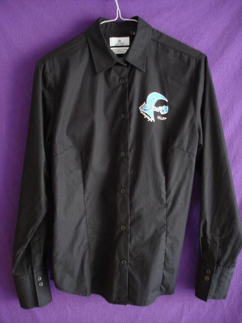 Dameshemd zwart met lange mouwen maat M., Kleding | Dames, Blouses en Tunieken, Gedragen, Maat 38/40 (M), Zwart, Ophalen of Verzenden